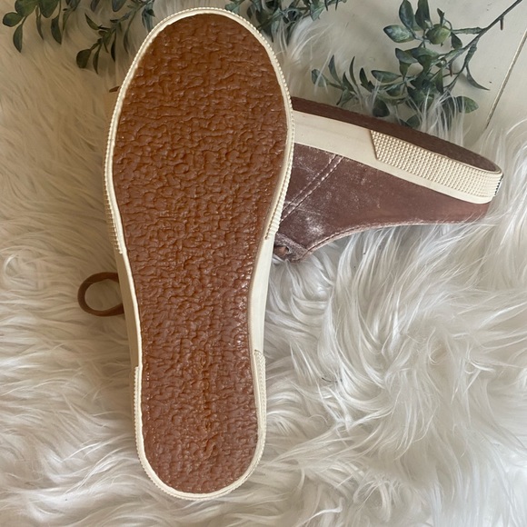 SUPERGA Anthro Pink Crushed Velvet Mules Size 9 - Picture 7 of 7